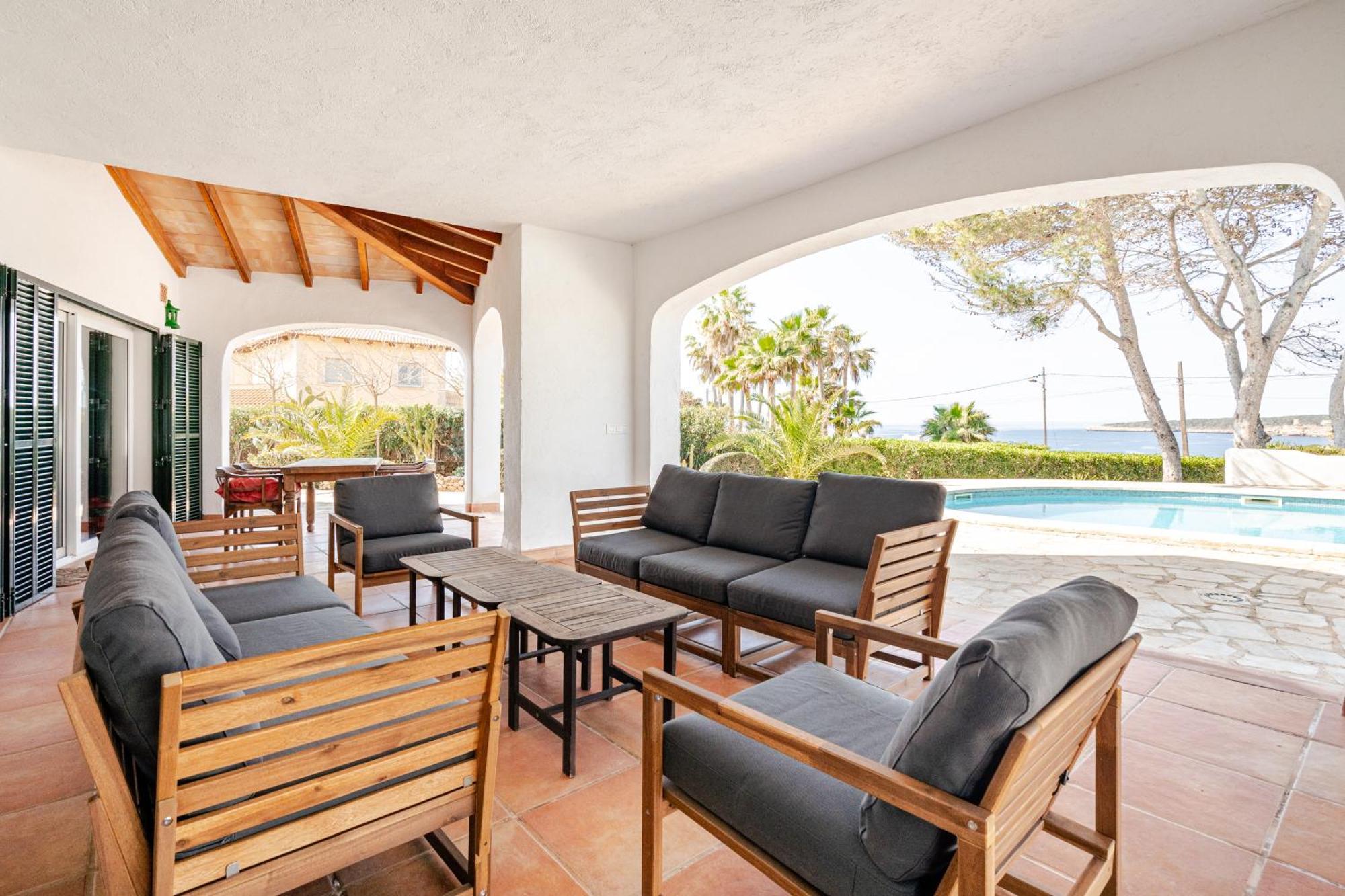 Gigantische Villa Mit Meerblick, Panoramablick & Pool-Oase Cala Pi  ภายนอก รูปภาพ